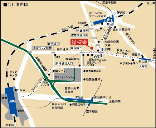 株式会社棟梁会社案内図